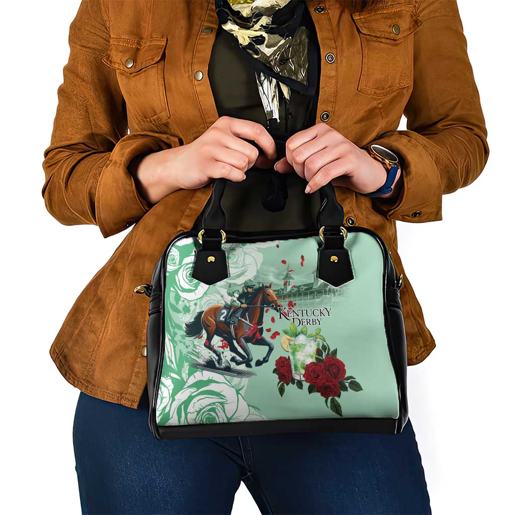 Kentucky Horse Racing Shoulder Handbag Churchill Downs Derby Mint Julep Cocktail