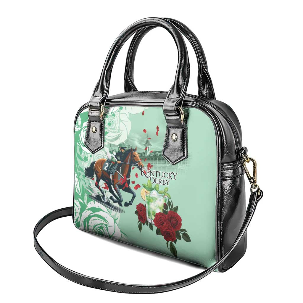Kentucky Horse Racing Shoulder Handbag Churchill Downs Derby Mint Julep Cocktail