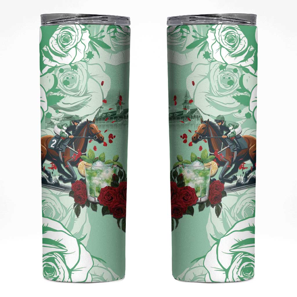 Kentucky Horse Racing Skinny Tumbler Churchill Downs Derby Mint Julep Cocktail