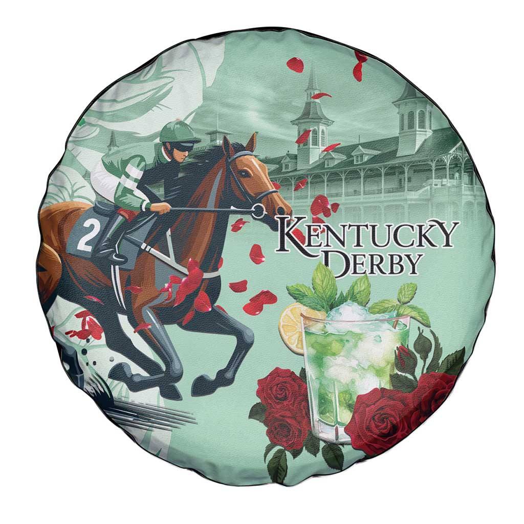 Kentucky Horse Racing Spare Tire Cover Churchill Downs Derby Mint Julep Cocktail