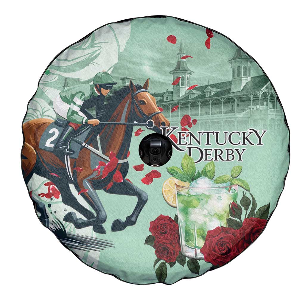 Kentucky Horse Racing Spare Tire Cover Churchill Downs Derby Mint Julep Cocktail