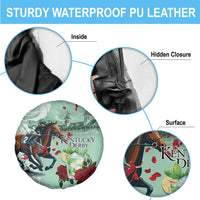 Kentucky Horse Racing Spare Tire Cover Churchill Downs Derby Mint Julep Cocktail