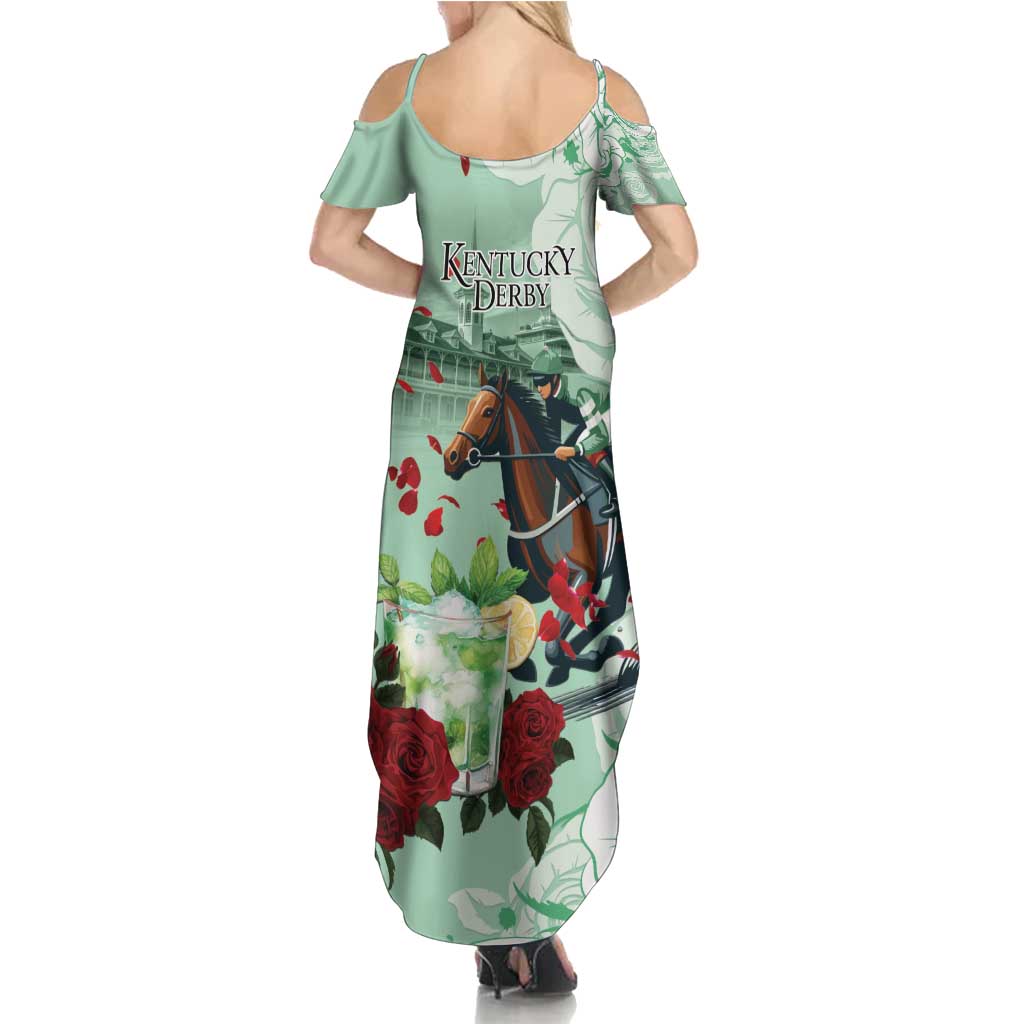 Kentucky Horse Racing Summer Maxi Dress Churchill Downs Derby Mint Julep Cocktail