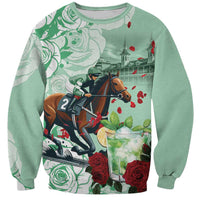Kentucky Horse Racing Sweatshirt Churchill Downs Derby Mint Julep Cocktail