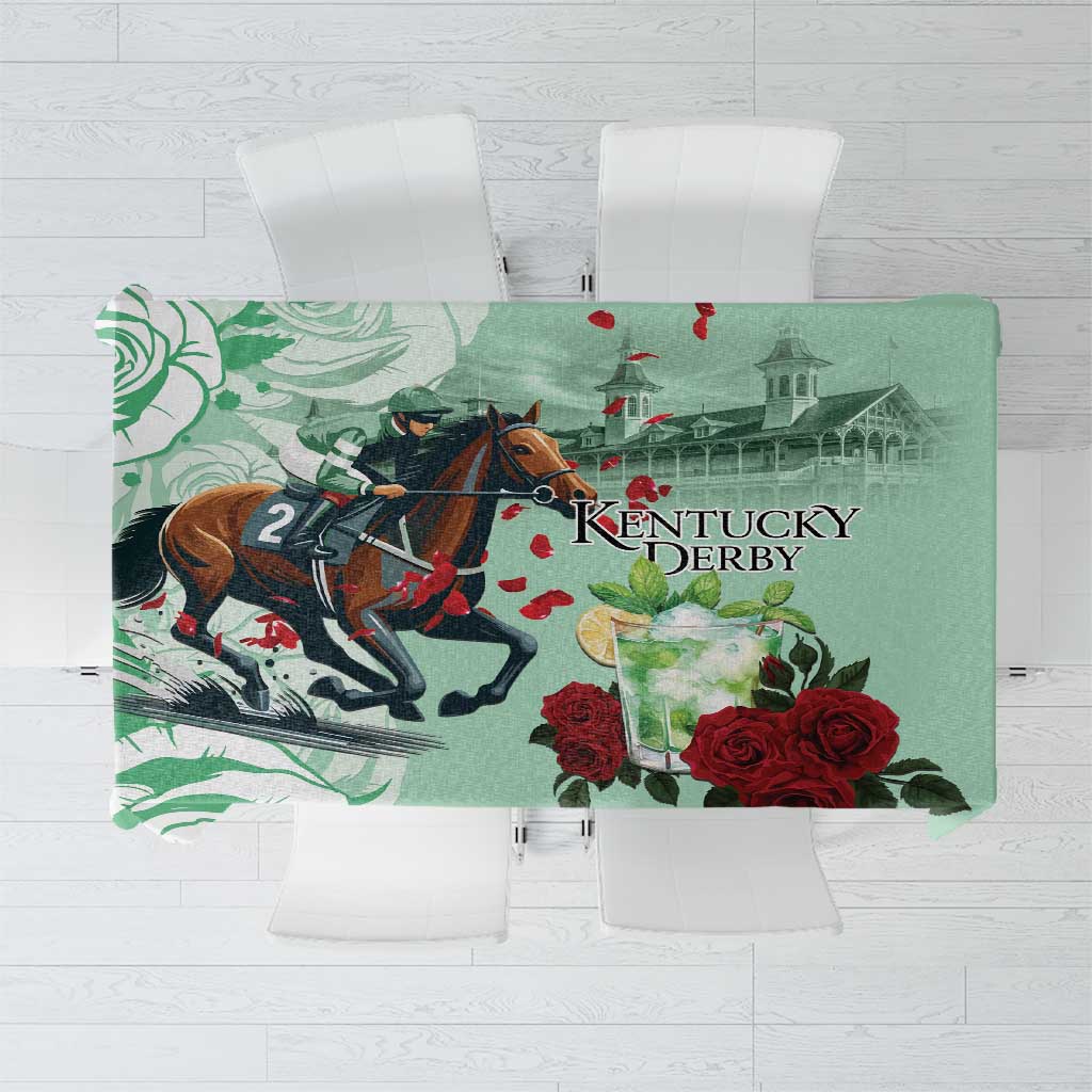 Kentucky Horse Racing Tablecloth Churchill Downs Derby Mint Julep Cocktail