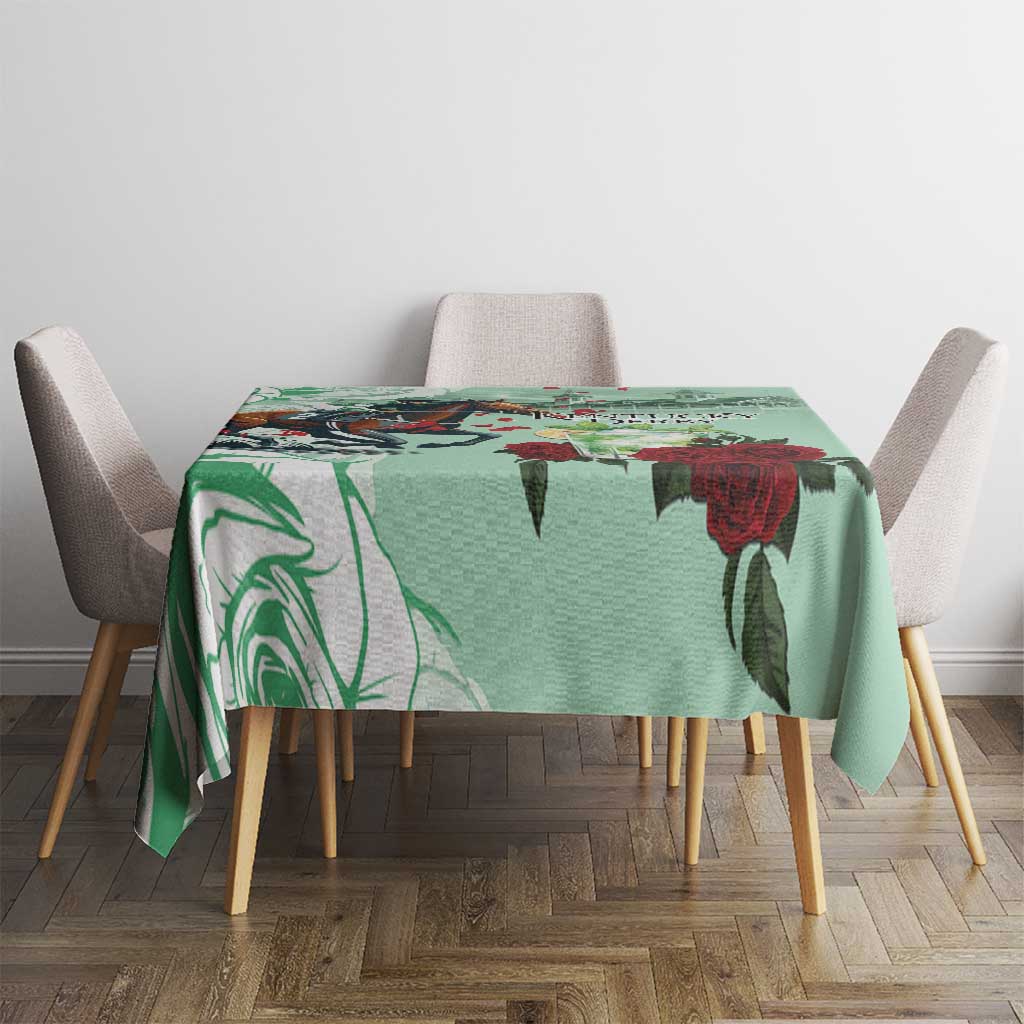 Kentucky Horse Racing Tablecloth Churchill Downs Derby Mint Julep Cocktail