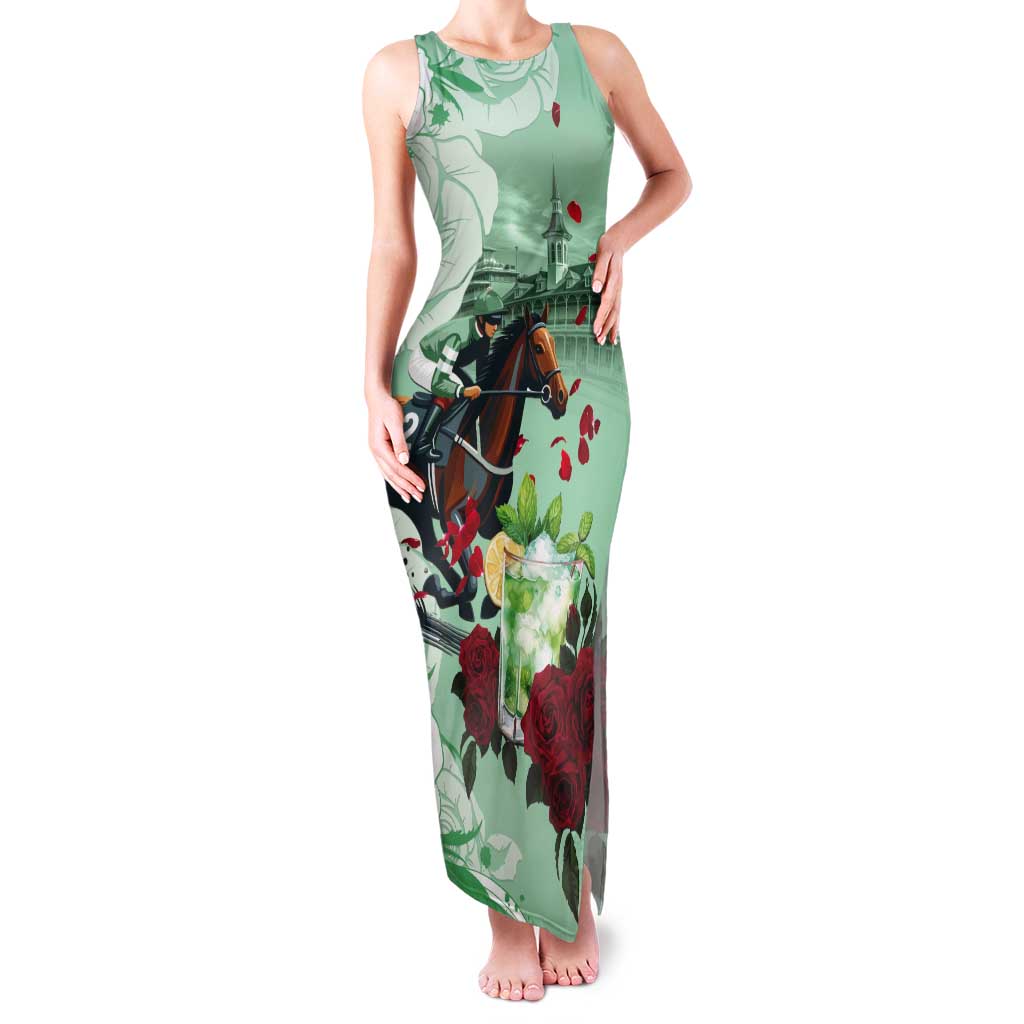 Kentucky Horse Racing Tank Maxi Dress Churchill Downs Derby Mint Julep Cocktail
