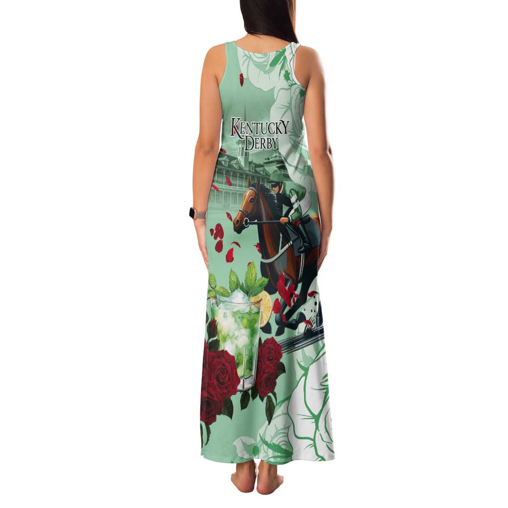 Kentucky Horse Racing Tank Maxi Dress Churchill Downs Derby Mint Julep Cocktail
