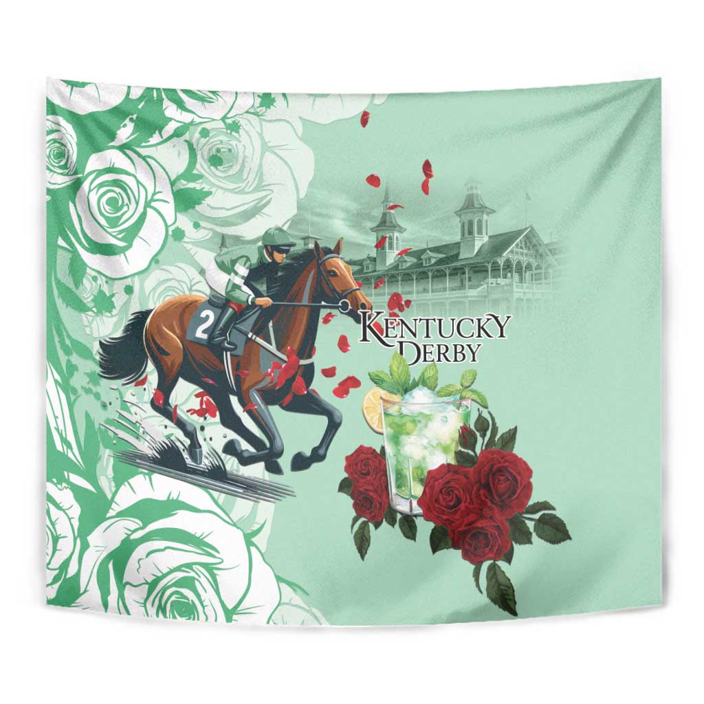 Kentucky Horse Racing Tapestry Churchill Downs Derby Mint Julep Cocktail