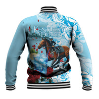 Kentucky Horse Racing Baseball Jacket Churchill Downs Derby Blueberry Mint Julep Cocktail