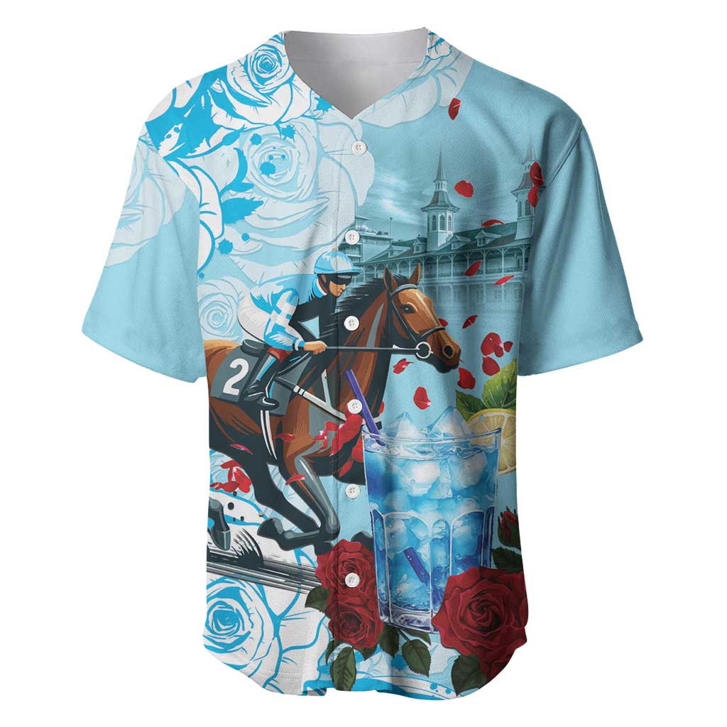 Kentucky Horse Racing Baseball Jersey Churchill Downs Derby Blueberry Mint Julep Cocktail
