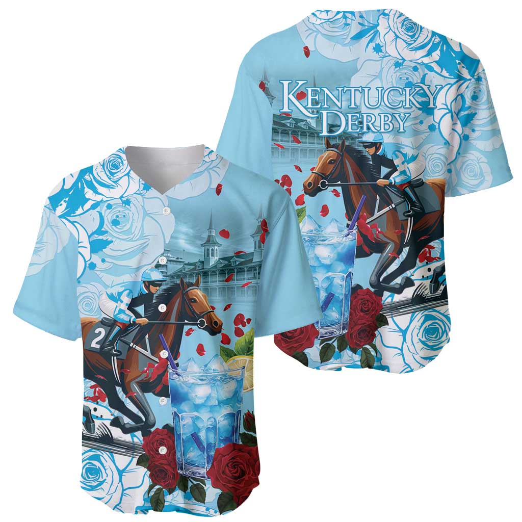 Kentucky Horse Racing Baseball Jersey Churchill Downs Derby Blueberry Mint Julep Cocktail