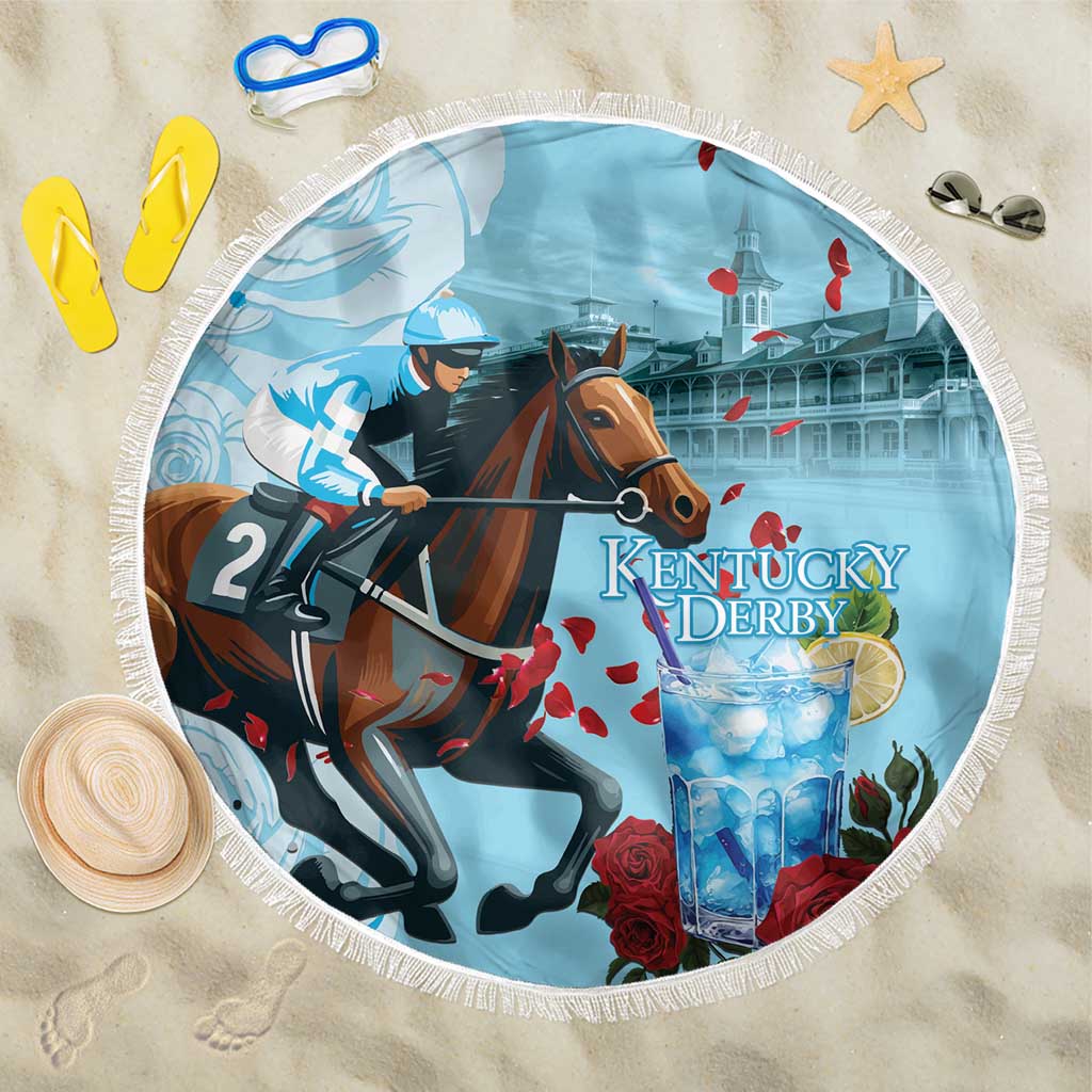 Kentucky Horse Racing Beach Blanket Churchill Downs Derby Blueberry Mint Julep Cocktail