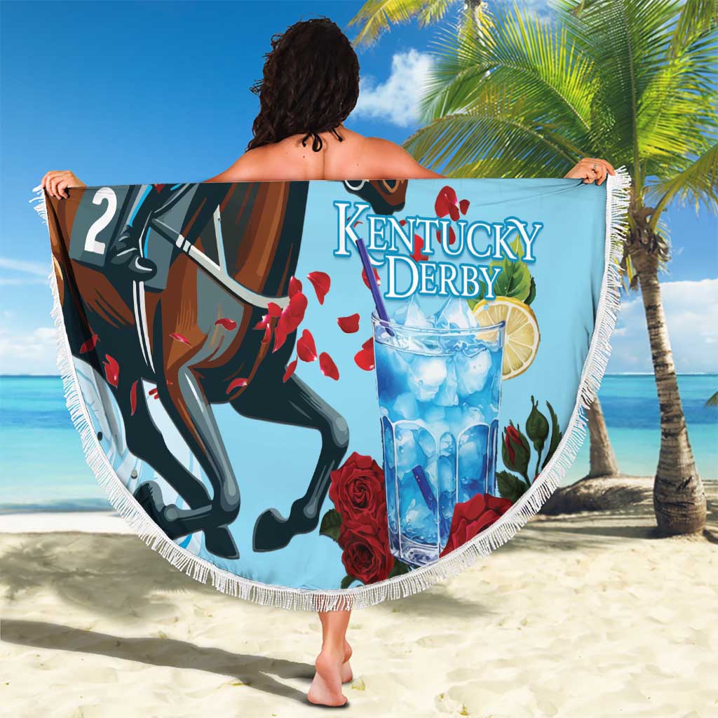 Kentucky Horse Racing Beach Blanket Churchill Downs Derby Blueberry Mint Julep Cocktail