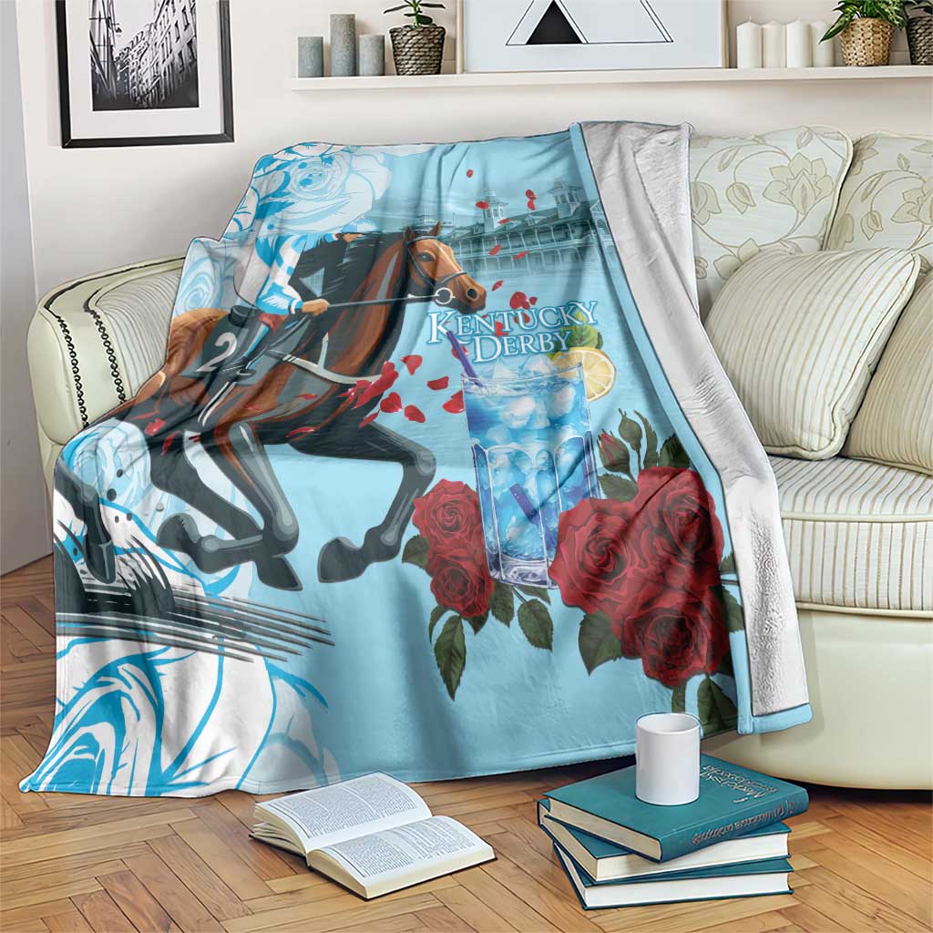 Kentucky Horse Racing Blanket Churchill Downs Derby Blueberry Mint Julep Cocktail