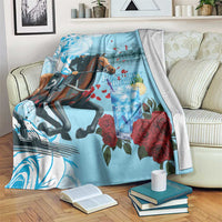 Kentucky Horse Racing Blanket Churchill Downs Derby Blueberry Mint Julep Cocktail