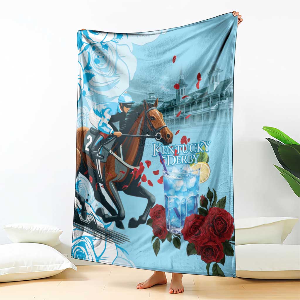 Kentucky Horse Racing Blanket Churchill Downs Derby Blueberry Mint Julep Cocktail