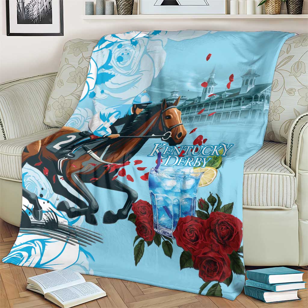 Kentucky Horse Racing Blanket Churchill Downs Derby Blueberry Mint Julep Cocktail