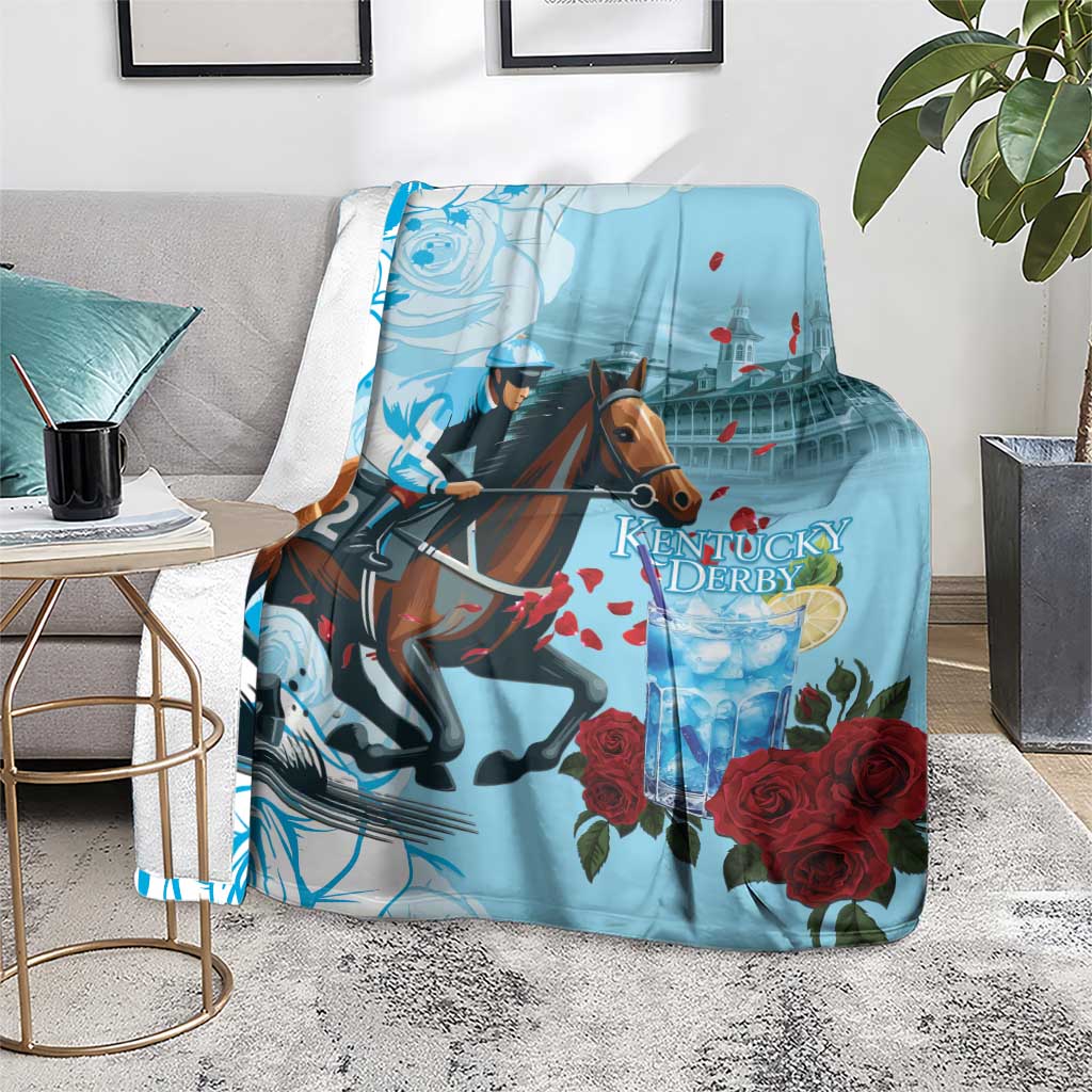 Kentucky Horse Racing Blanket Churchill Downs Derby Blueberry Mint Julep Cocktail