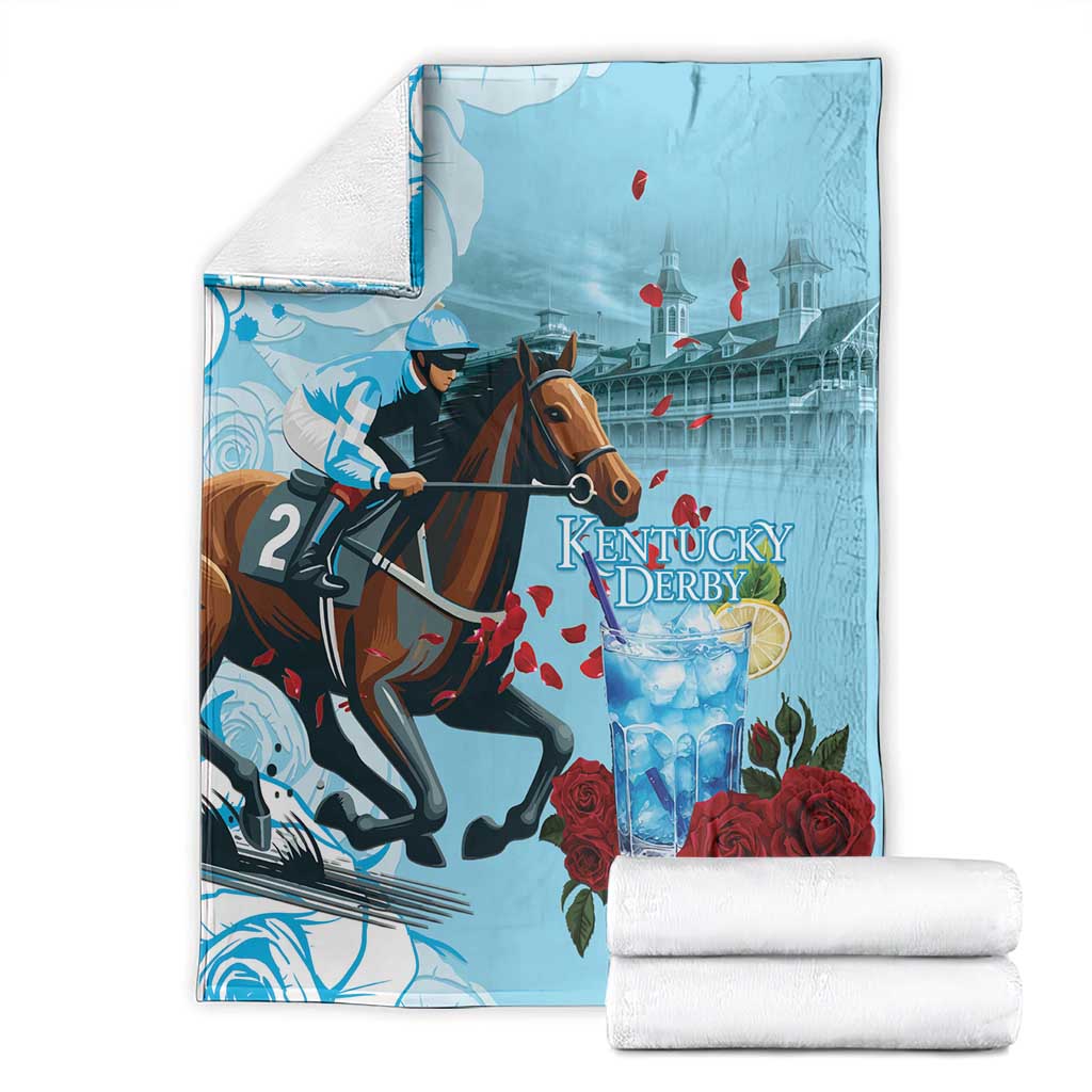 Kentucky Horse Racing Blanket Churchill Downs Derby Blueberry Mint Julep Cocktail