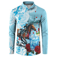 Kentucky Horse Racing Button Sweatshirt Churchill Downs Derby Blueberry Mint Julep Cocktail