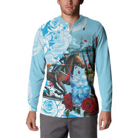 Kentucky Horse Racing Button Sweatshirt Churchill Downs Derby Blueberry Mint Julep Cocktail