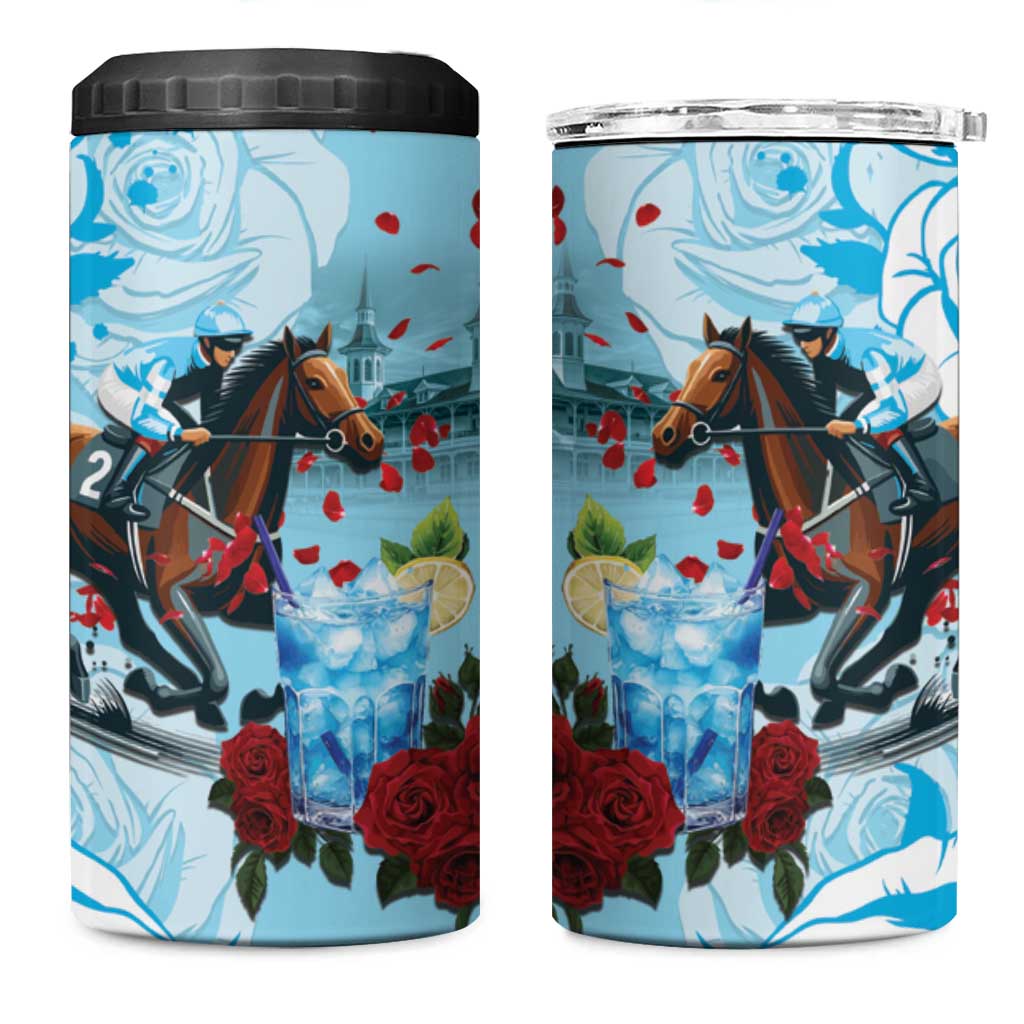 Kentucky Horse Racing 4 in 1 Can Cooler Tumbler Churchill Downs Derby Blueberry Mint Julep Cocktail