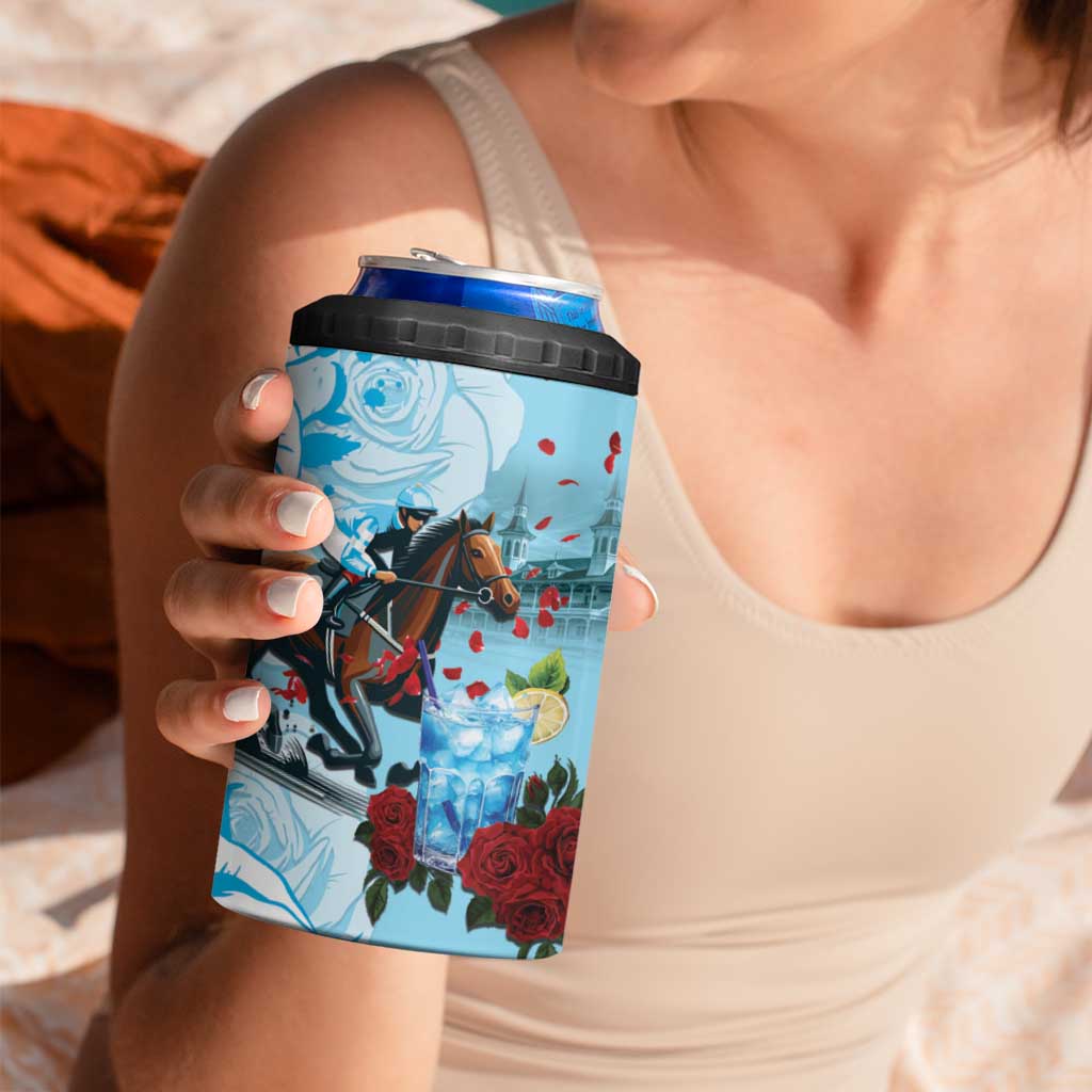 Kentucky Horse Racing 4 in 1 Can Cooler Tumbler Churchill Downs Derby Blueberry Mint Julep Cocktail