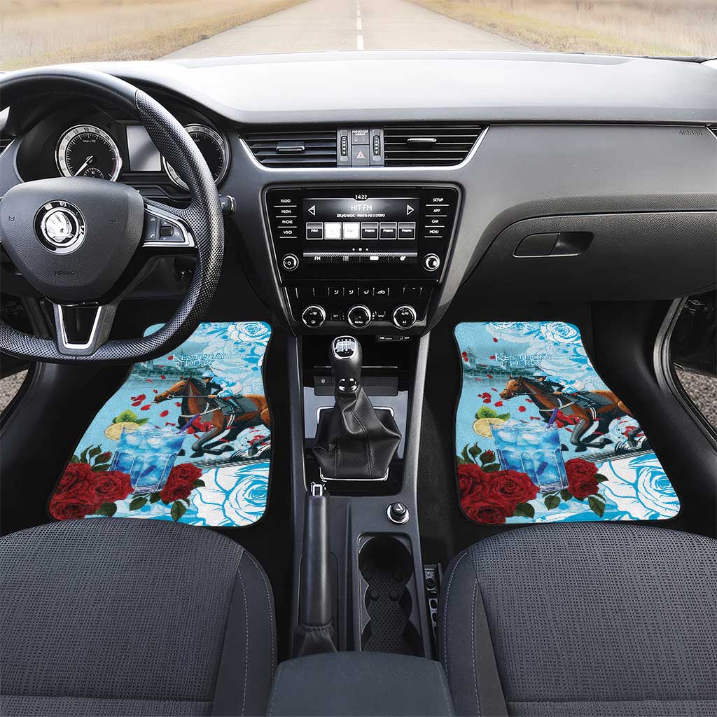 Kentucky Horse Racing Car Mats Churchill Downs Derby Blueberry Mint Julep Cocktail