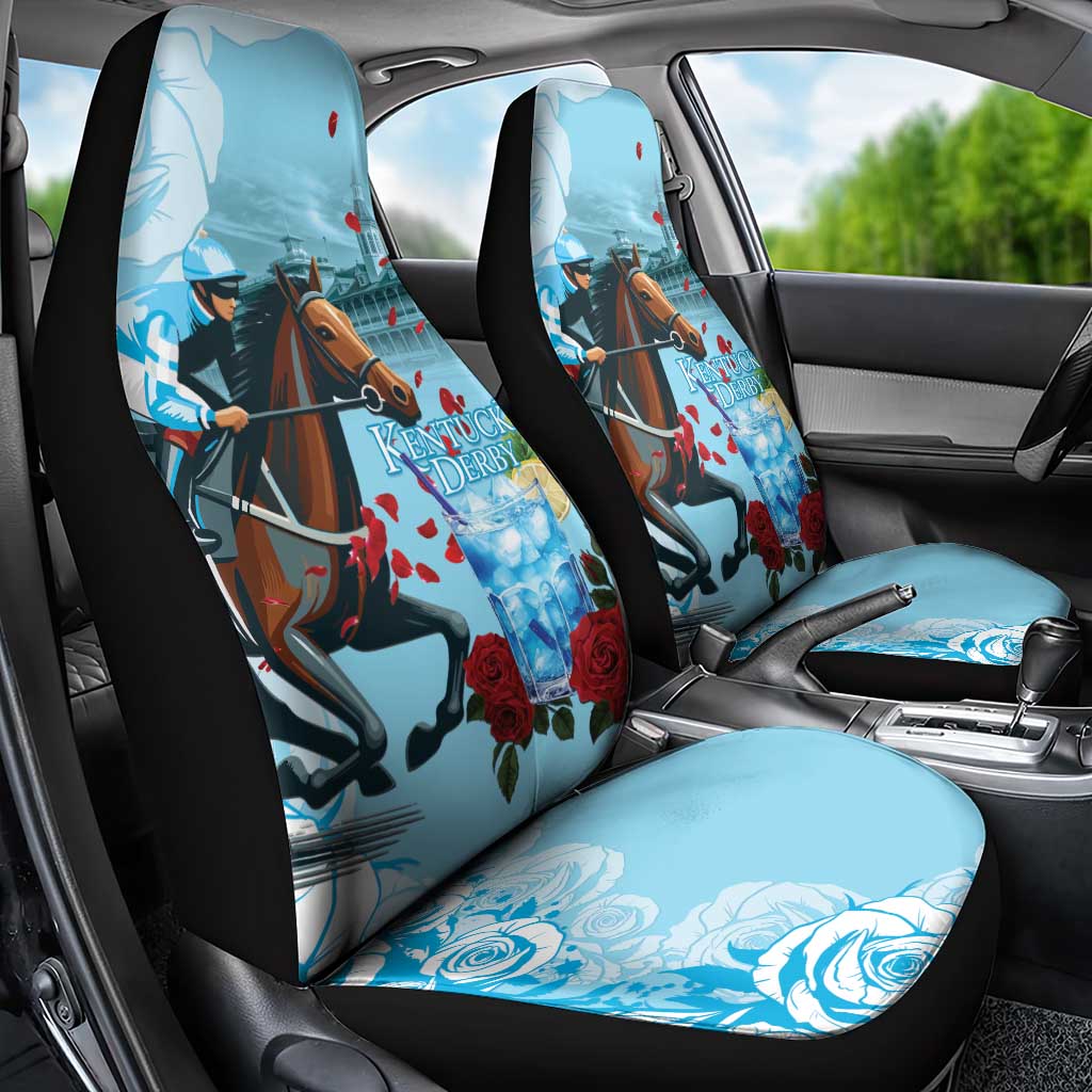 Kentucky Horse Racing Car Seat Cover Churchill Downs Derby Blueberry Mint Julep Cocktail