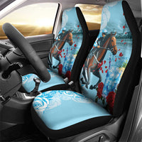 Kentucky Horse Racing Car Seat Cover Churchill Downs Derby Blueberry Mint Julep Cocktail