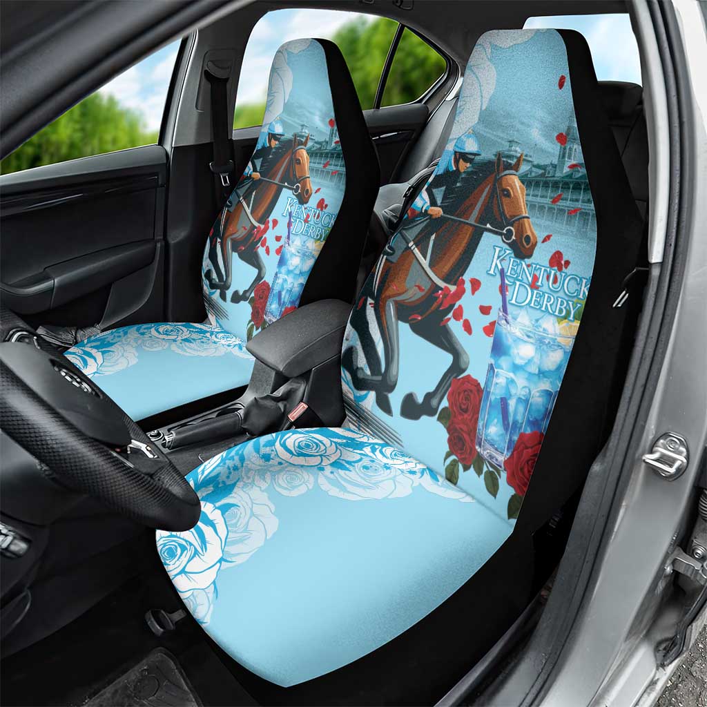 Kentucky Horse Racing Car Seat Cover Churchill Downs Derby Blueberry Mint Julep Cocktail