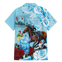 Kentucky Horse Racing Family Matching Mermaid Dress and Hawaiian Shirt Churchill Downs Derby Blueberry Mint Julep Cocktail