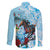 Kentucky Horse Racing Family Matching Off The Shoulder Long Sleeve Dress and Hawaiian Shirt Churchill Downs Derby Blueberry Mint Julep Cocktail