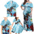 Kentucky Horse Racing Family Matching Off Shoulder Maxi Dress and Hawaiian Shirt Churchill Downs Derby Blueberry Mint Julep Cocktail