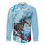 Kentucky Horse Racing Family Matching Off Shoulder Short Dress and Hawaiian Shirt Churchill Downs Derby Blueberry Mint Julep Cocktail