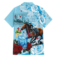 Kentucky Horse Racing Family Matching Puletasi and Hawaiian Shirt Churchill Downs Derby Blueberry Mint Julep Cocktail