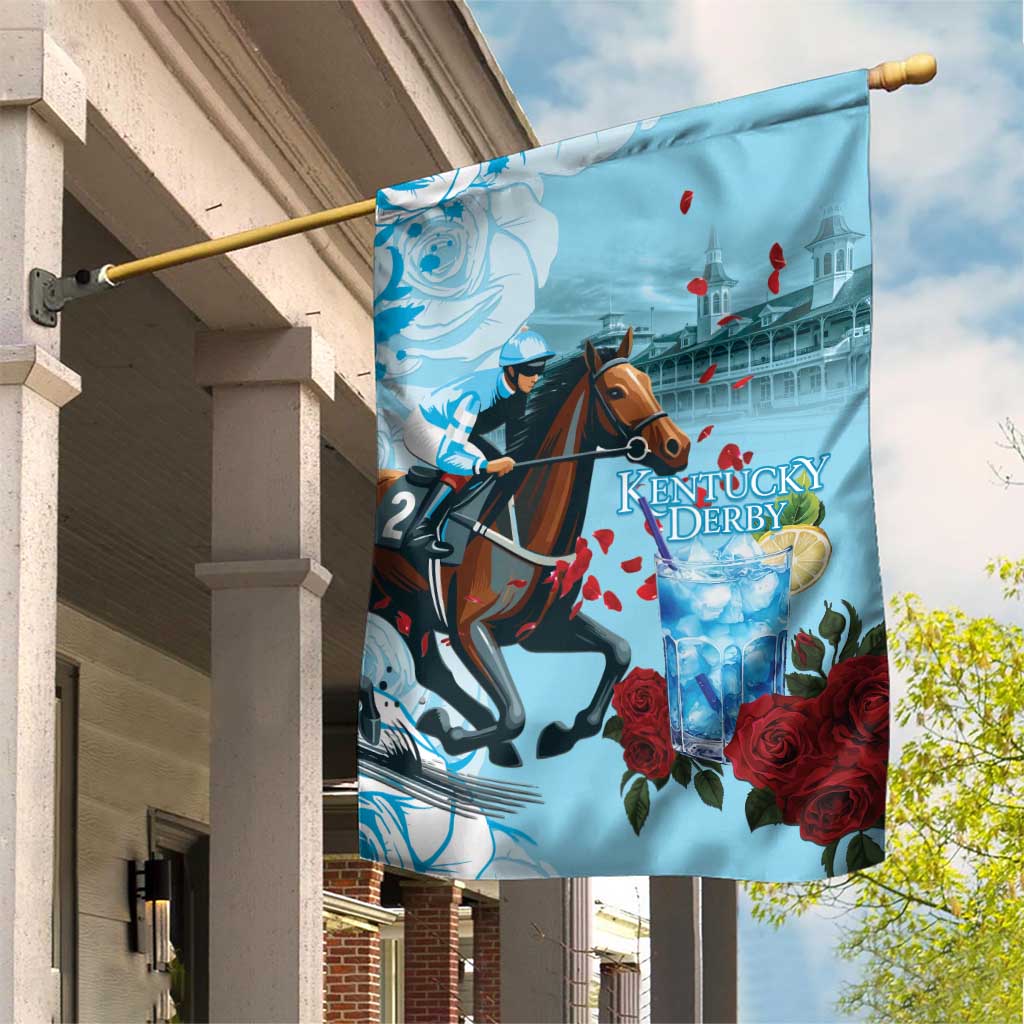 Kentucky Horse Racing Garden Flag Churchill Downs Derby Blueberry Mint Julep Cocktail