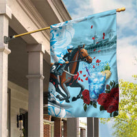 Kentucky Horse Racing Garden Flag Churchill Downs Derby Blueberry Mint Julep Cocktail