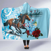 Kentucky Horse Racing Hooded Blanket Churchill Downs Derby Blueberry Mint Julep Cocktail