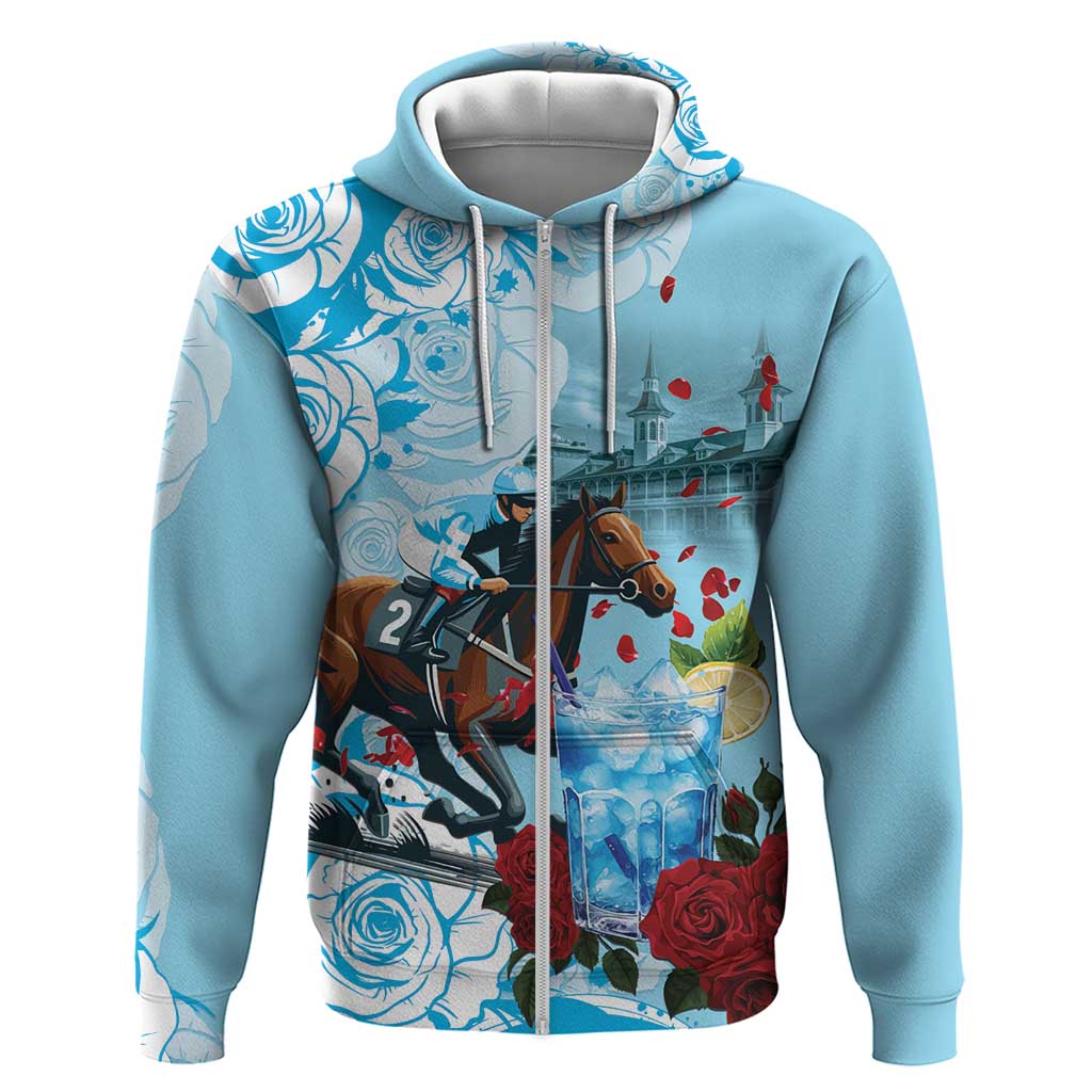 Kentucky Horse Racing Hoodie Churchill Downs Derby Blueberry Mint Julep Cocktail