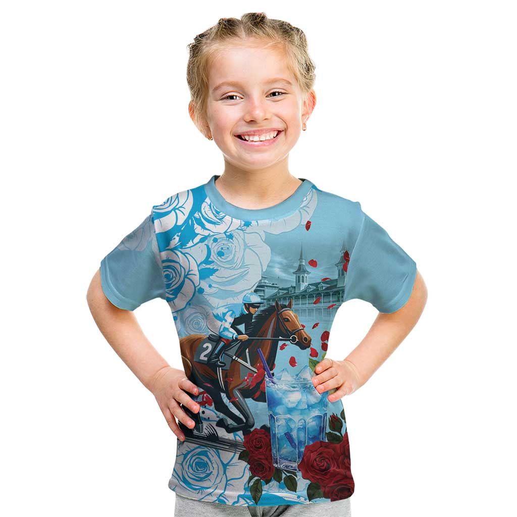 Kentucky Horse Racing Kid T Shirt Churchill Downs Derby Blueberry Mint Julep Cocktail
