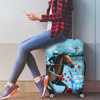 Kentucky Horse Racing Luggage Cover Churchill Downs Derby Blueberry Mint Julep Cocktail