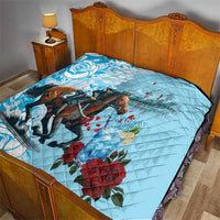 Kentucky Horse Racing Quilt Churchill Downs Derby Blueberry Mint Julep Cocktail