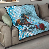 Kentucky Horse Racing Quilt Churchill Downs Derby Blueberry Mint Julep Cocktail