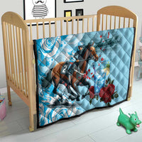 Kentucky Horse Racing Quilt Churchill Downs Derby Blueberry Mint Julep Cocktail