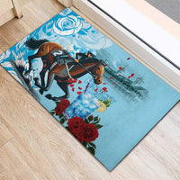 Kentucky Horse Racing Rubber Doormat Churchill Downs Derby Blueberry Mint Julep Cocktail