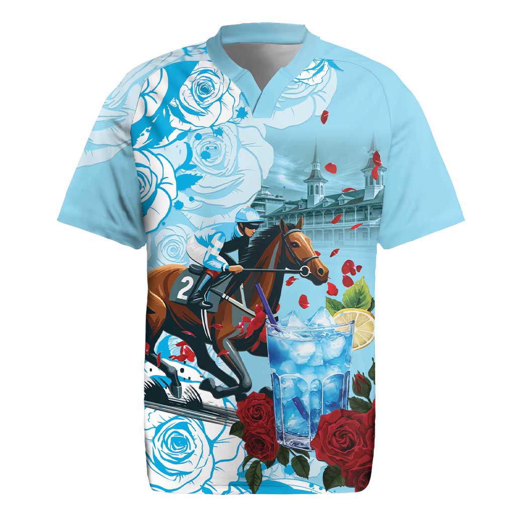 Kentucky Horse Racing Rugby Jersey Churchill Downs Derby Blueberry Mint Julep Cocktail