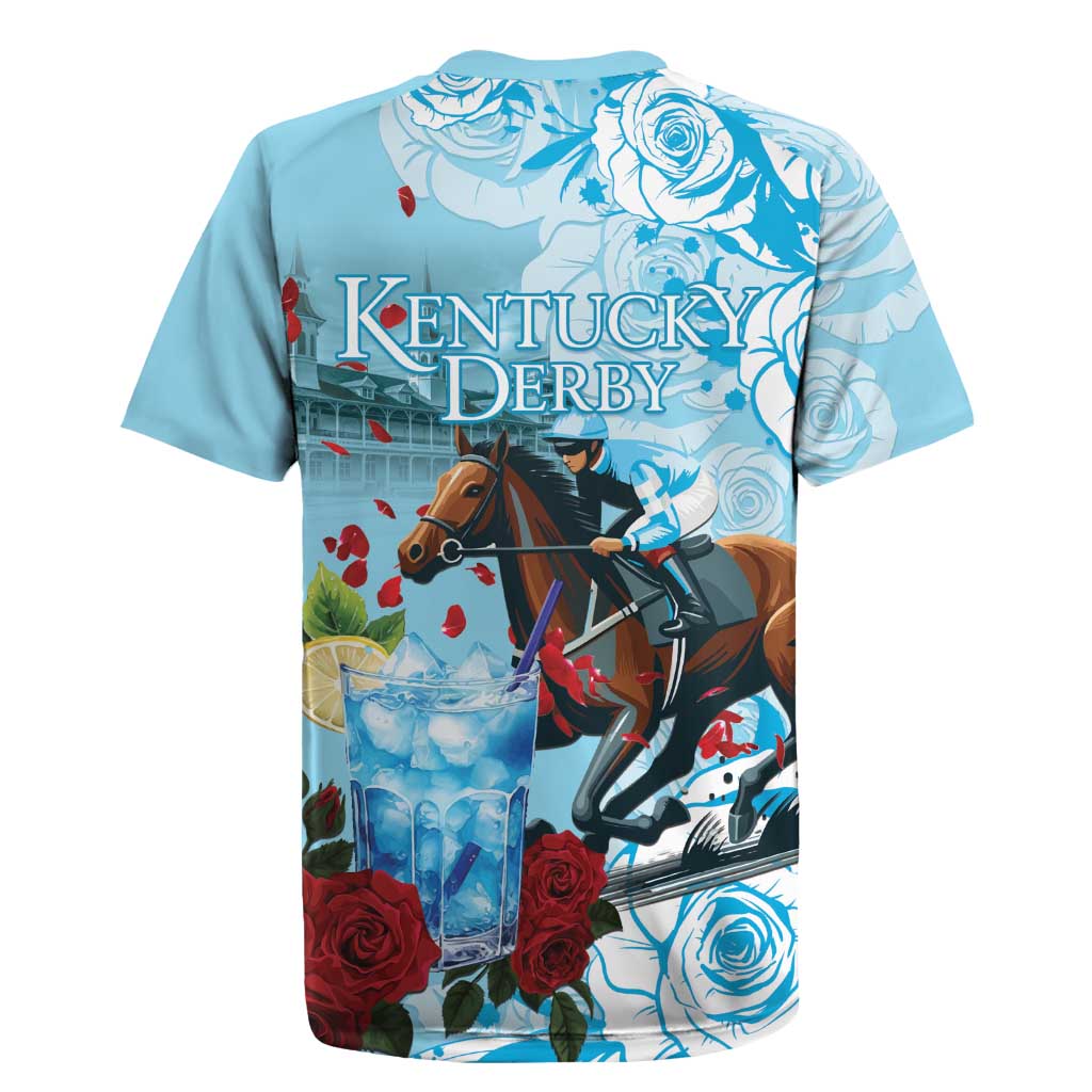 Kentucky Horse Racing Rugby Jersey Churchill Downs Derby Blueberry Mint Julep Cocktail