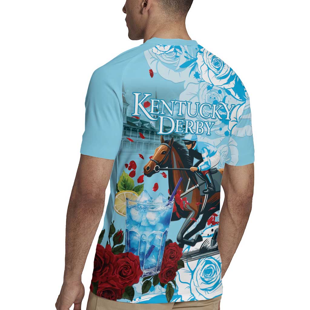 Kentucky Horse Racing Rugby Jersey Churchill Downs Derby Blueberry Mint Julep Cocktail
